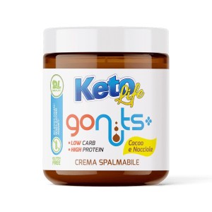 Keto Life Gonuts Daily Life Crema Proteica Keto Low Carb Cacao e Nocciole 250 g