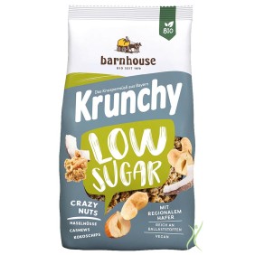 Krunchy Low Sugar Crazy Nuts Barnhouse Organic Granola with Nuts and Low Sugar Krunchy Low Sugar Crazy Nuts Barnhouse Organic Granola with Nuts and Low Sugar
