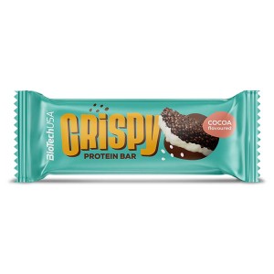 Crispy Protein Bar BioTechUSA 40 g Cacao Barretta Proteica Croccante Senza Glutine Crispy Protein Bar BioTechUSA 40 g Cacao Barretta Proteica Croccante Senza Glutine
