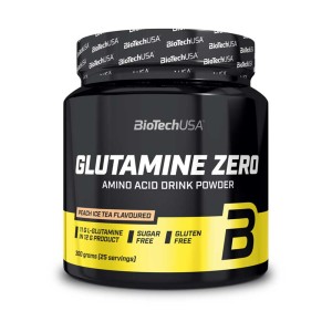 Glutamine Zero BioTechUSA 300 g Integratore di L-Glutammina in Polvere Senza Zuccheri Gusto Te alla Pesca Glutamine Zero BioTechUSA 300 g Integratore di L-Glutammina in Polvere Senza Zuccheri Gusto Te alla Pesca