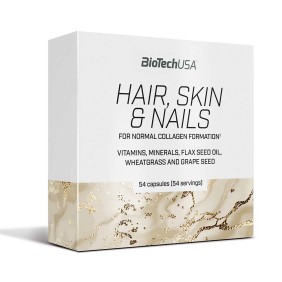 Hair, Skin & Nails BioTechUSA 54 Capsules Supplement with Biotin, Zinc, Selenium and Vitamins Hair, Skin & Nails BioTechUSA 54 Capsules Supplement with Biotin, Zinc, Selenium and Vitamins