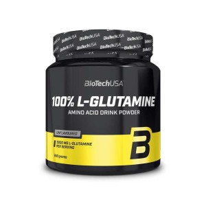 100% L-Glutamine BioTechUSA 240 g L-Glutammina Pura in Polvere Senza Glutine e Senza Lattosio 100% L-Glutamine BioTechUSA 240 g L-Glutammina Pura in Polvere Senza Glutine e Senza Lattosio