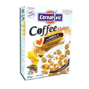 Coffee Flakes Cerealvit – Corn Flakes al Caffè con Omega-3 Senza Glutine