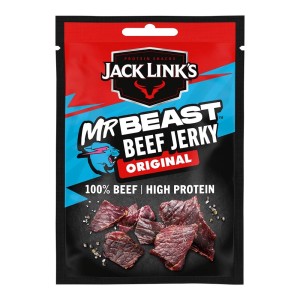 Jack Link’s Beef Jerky Original 25 g Snack Proteico di Carne di Manzo Essiccata