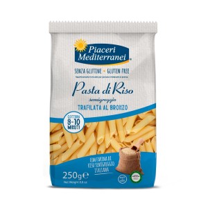 Penne Rigate di Riso Semigreggio Piaceri Mediterranei Pasta Senza Glutine con Riso Italiano Penne Rigate di Riso Semigreggio Piaceri Mediterranei Pasta Senza Glutine con Riso Italiano