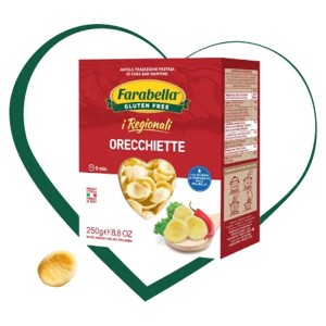 Orecchiette Farabella Senza Glutine – Pasta Regionale Pugliese di Mais e Riso 250 g