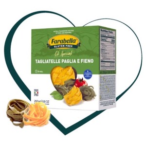 Tagliatelle Paglia e Fieno Farabella Senza Glutine – Pasta di Mais, Riso e Spinaci 250 g