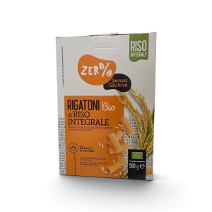 Rigatoni di Riso Integrale Bio Fior di Loto Zero% Glutine Pasta Senza Glutine 500 g