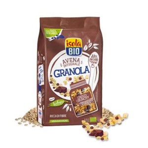 Granola Crunchy al Cioccolato Isola Bio con Riso Soffiato e Crusca
