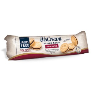 Biscream con Crema al Cacao Nutrifree 125 g  Biscotti Senza Glutine e Senza Lattosio