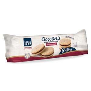Ciocodelis Nutrifree 168 g  Biscotti Farciti al Cacao Senza Glutine in Monoporzione