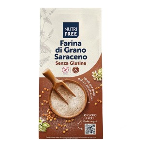 Farina di Grano Saraceno Nutrifree 500 g Senza Glutine, Fonte di Fibre e Ricca di Proteine