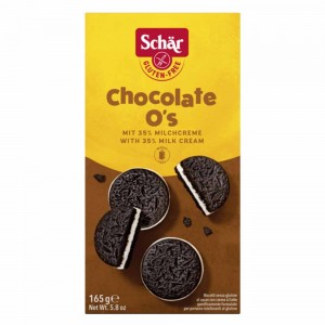 Chocolate O's Schär  Biscotti al Cacao con Crema al Latte Senza Glutine 165 g