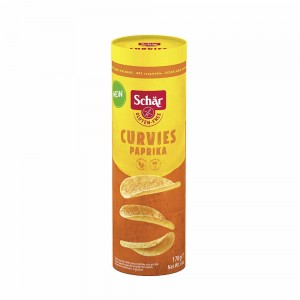 Curvies Paprika Schär Chips di Patate Senza Glutine al Gusto Paprika 170 g