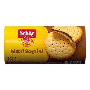 Maxi Sorrisi Schär – Biscotti Farciti con Crema al Cacao Senza Glutine 250 g
