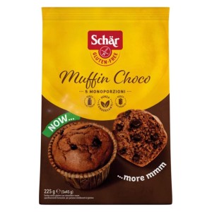 Muffin Choco Schär – Muffin al Cioccolato con Gocce di Cioccolato Senza Glutine 225 g